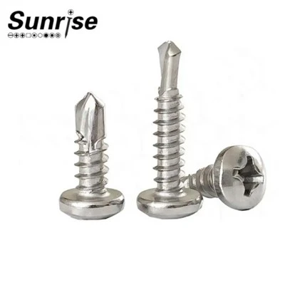 DIN7504 SS 316 Hla Recessed Phillips Yias Lub Taub Hau Self Drilling Screw