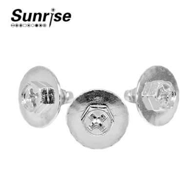 Hexagonal Flange Hloov Lub Taub Hau Hla Recessed Threaded Hniav Tus Kheej Tapping Screws