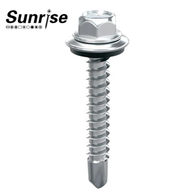 Nruab Nrab Lub Plaub Ntug Hex Washer Taub taub taub hau Drilling Screws