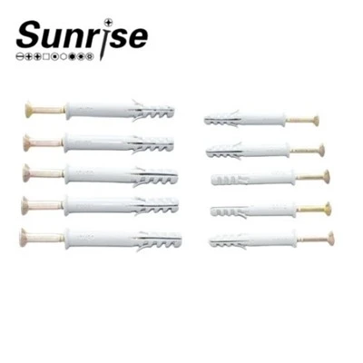 Nylon Countersunk Lub Taub Hau Ib Leeg-fin Screw-In Expansion Tube