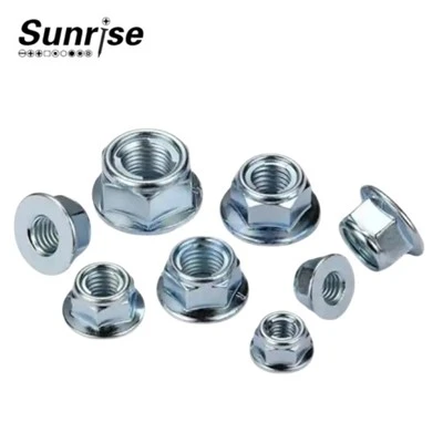 Serrated Hlau Insert Hex Flange Xauv Nut